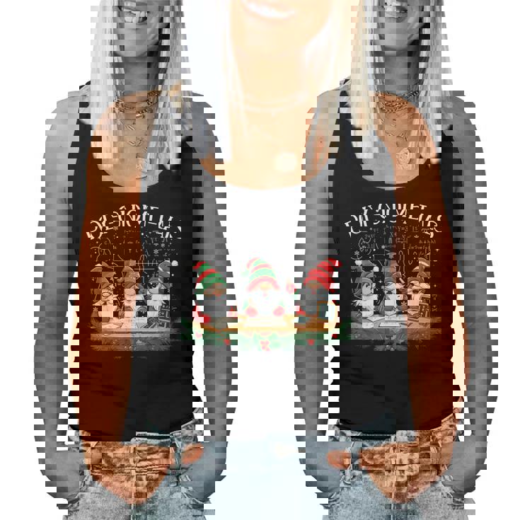 Poly-Gnome-Ials Math Teacher Pun Algebra Polynomial Women Tank Top