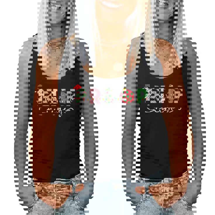 Preoperative Christmas Nurse Santa Hat Bauble Preop Nursing Women Tank Top