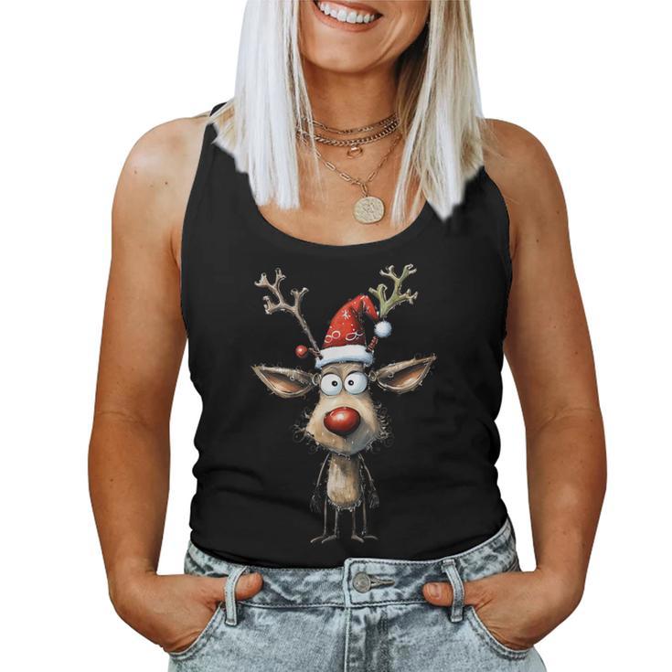 Reindeer Reindeer Christmas Women's Christmas Outfits Tank Top Frauen