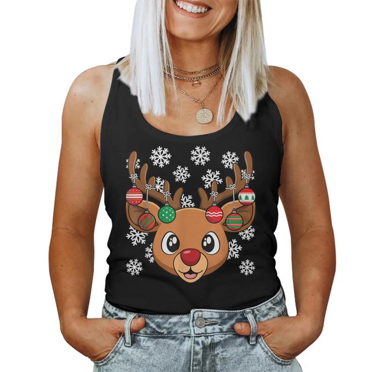 Reindeer Christmas Xmas Women's Children's Tank Top Frauen