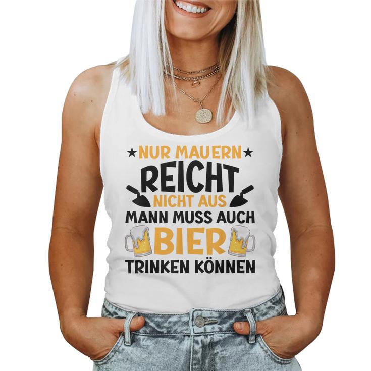 Maurer Beer Slogan Blue S Tank Top Frauen