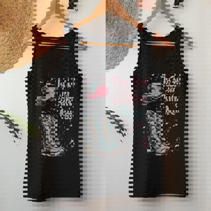 Cette Fille Aime La Musique Country Texas Boot Cowgirl Music Lover Débardeur pour femme Cadeaux drôles