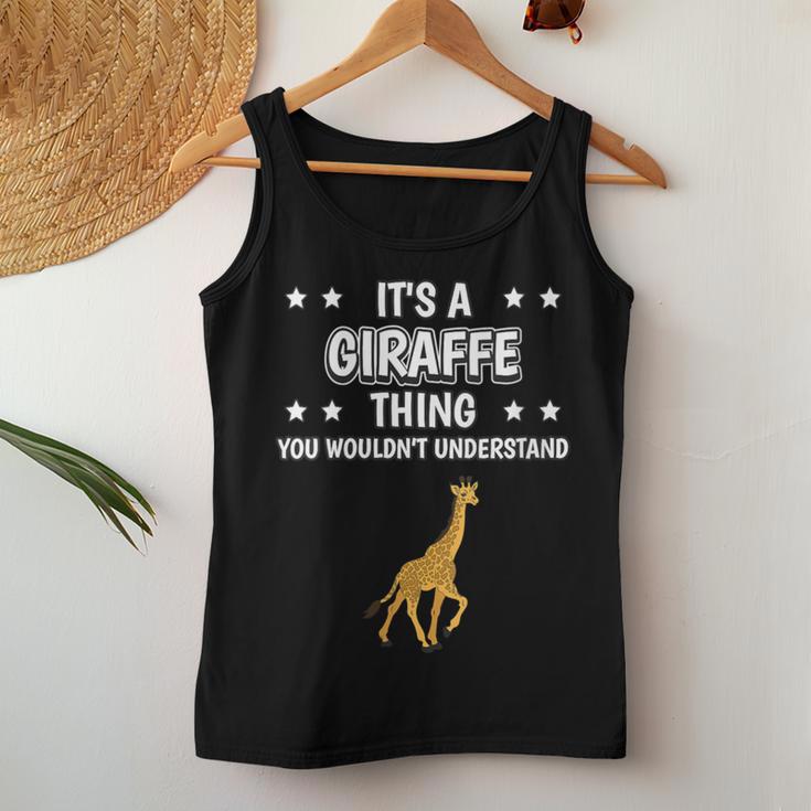 Damen Ist So Ein Giraffe Ding Lustiger Spruch Giraffen Mit-Ausschnitt Tank Top Frauen Lustige Geschenke