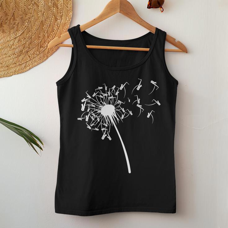 Dandelion Saxophone For Saxophonist Saxophone Tank Top Frauen Lustige Geschenke