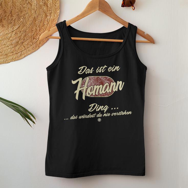 Das Ist Ein Homann Ding Lustiges Familie Homann Tank Top Frauen Lustige Geschenke