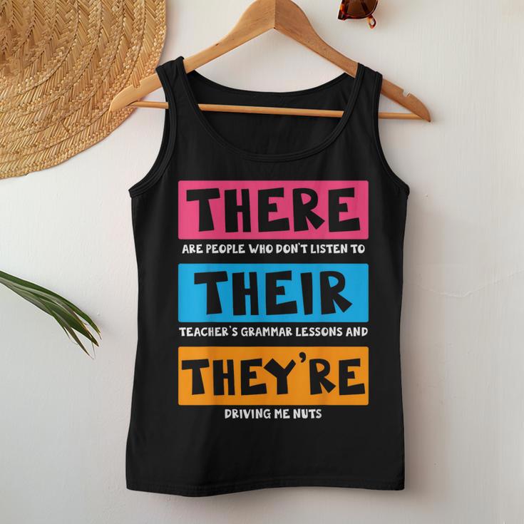 English Teacher Grammar Tank Top Frauen Lustige Geschenke