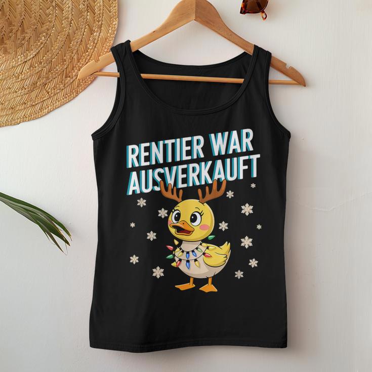 Saying Duck Christmas Reindeer War Ausverkauft Tank Top Frauen Lustige Geschenke