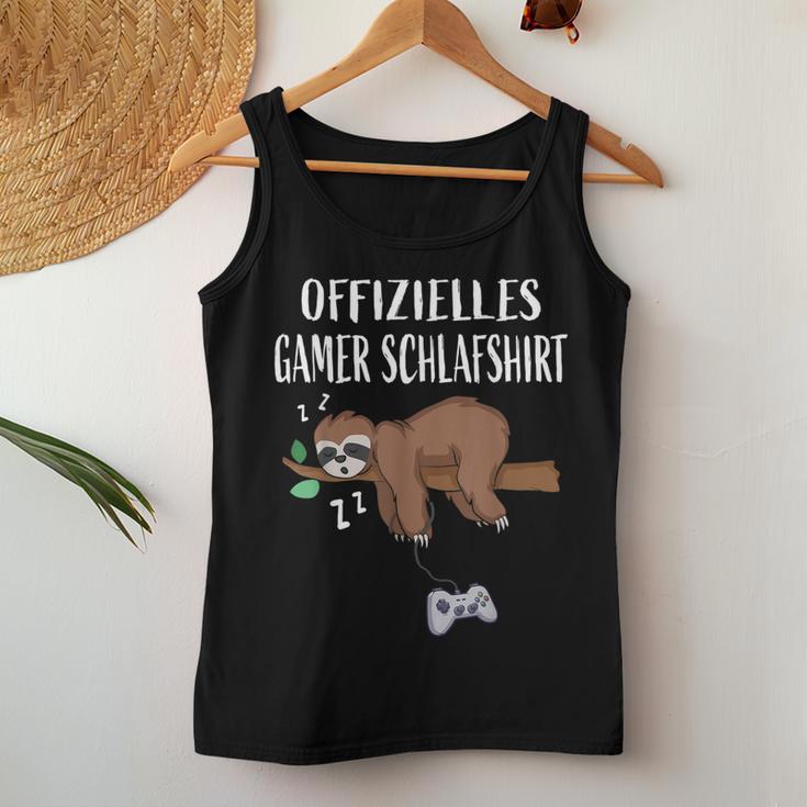 Gamer Pyjamas Sloth Gamingideo Player Tank Top Frauen Lustige Geschenke