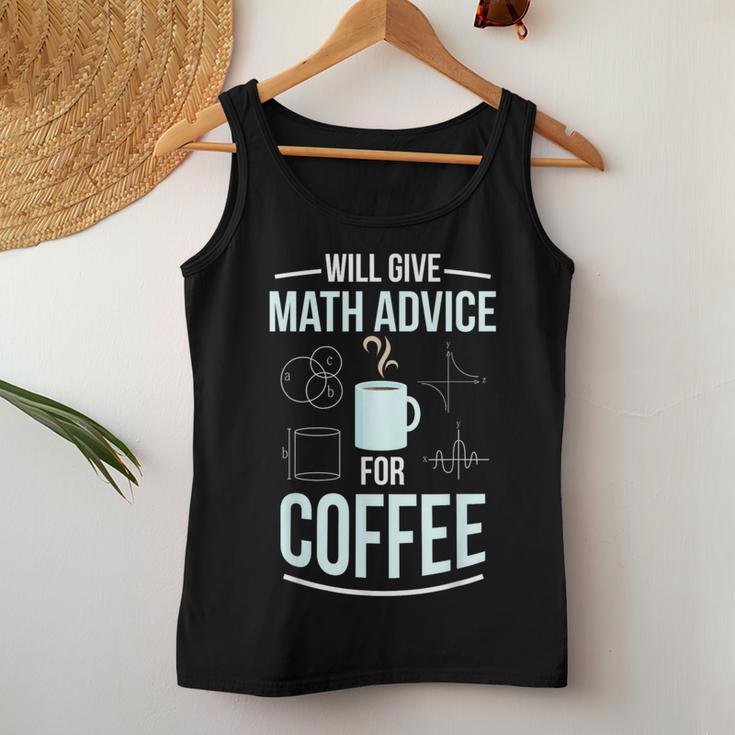 Gibt Mathe-Tipps Zum Kaffee Math Teacher Tank Top Frauen Lustige Geschenke