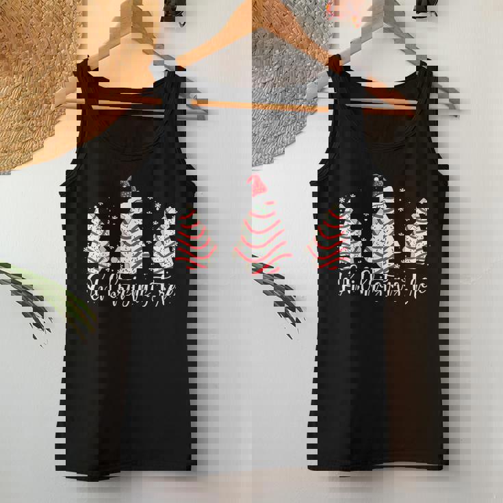 Groovy Oh Christmas Tree Xmas Lights Tree Cakes Debbie Women Tank Top Personalized Gifts