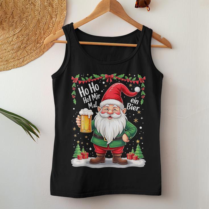 Ho Ho Hol Mir Mal Ein Bier Santa Claus Beer Tank Top Frauen Lustige Geschenke