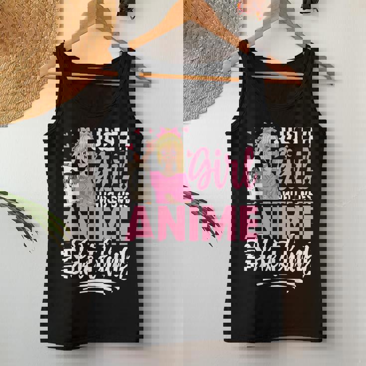 Just A Girl Who Loves Anime And Sketching Anime Merch Women Tank Top Personalized Gifts