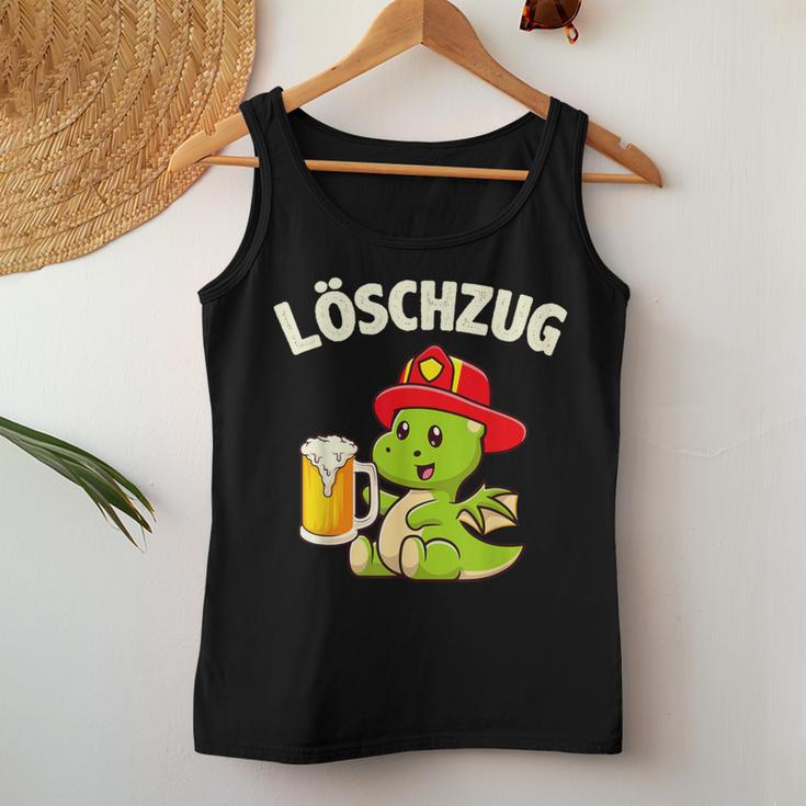 Löschzug Feuerwehr Beer Dino Fireman Tank Top Frauen Lustige Geschenke