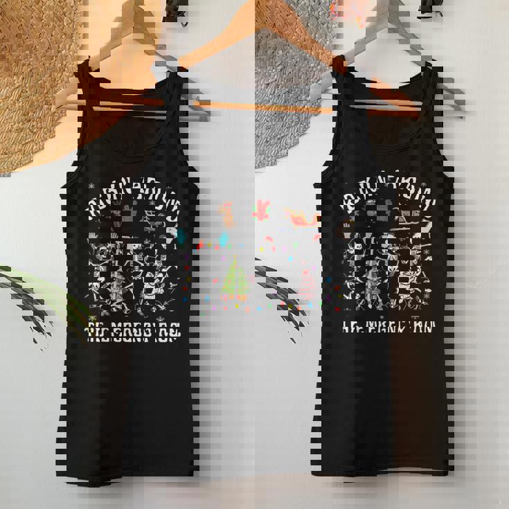 Rockin-Around The Emergency Room Skeleton Er Nurse Xmas Women Tank Top Personalized Gifts