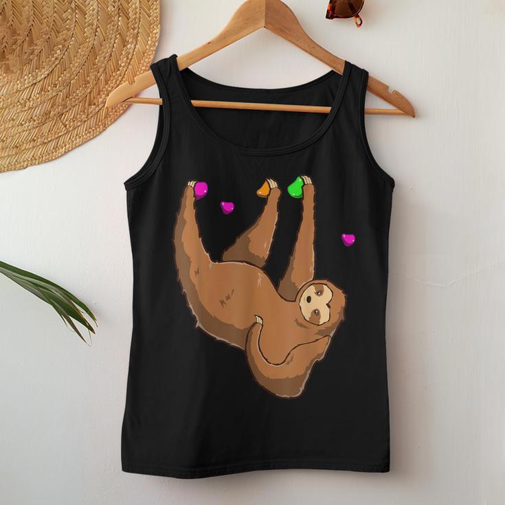 Sloth Climbing Bouldering Tank Top Frauen Lustige Geschenke