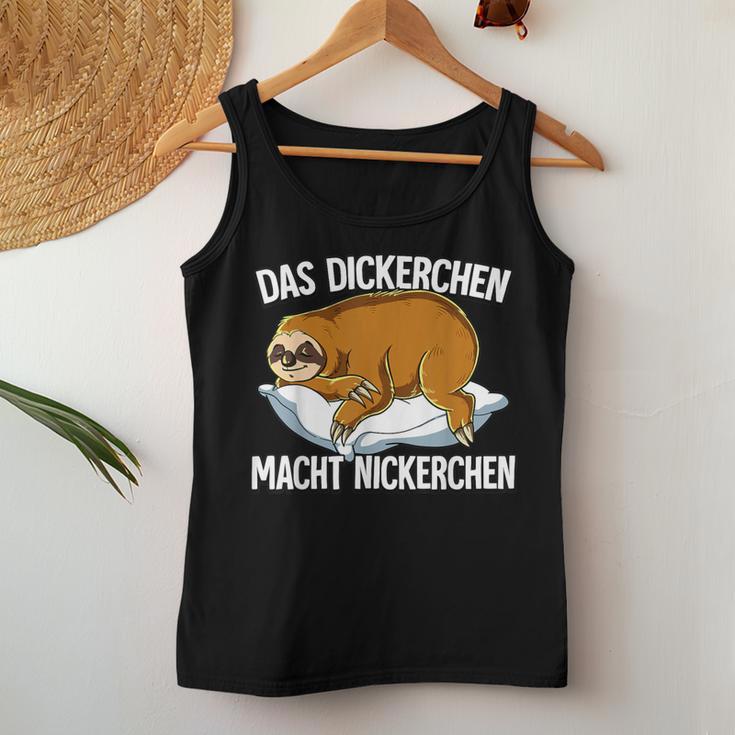 Sloth Das Dickerchen Macht Ein Naperchen Tank Top Frauen Lustige Geschenke