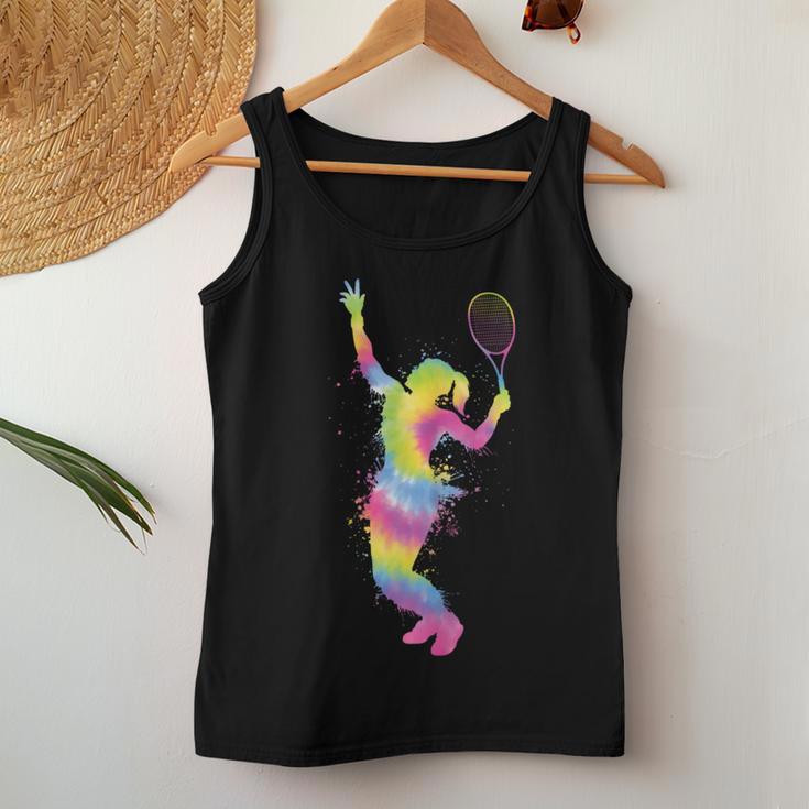 Tennis Player Splash Tennis Teacher Women's Girls Tank Top Frauen Lustige Geschenke