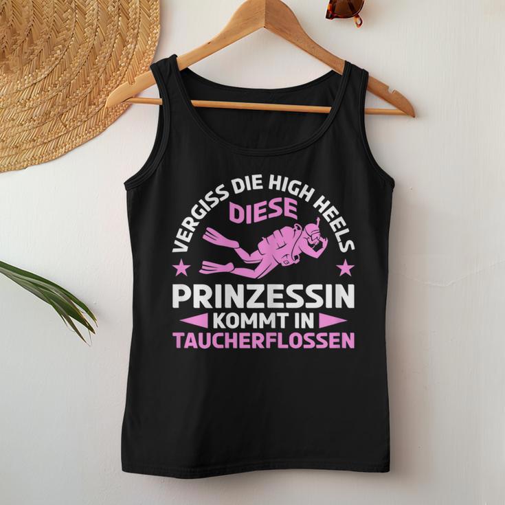 Women's Diese Prinzessin Kommt In Diving Fins Sports Diving S Tank Top Frauen Lustige Geschenke