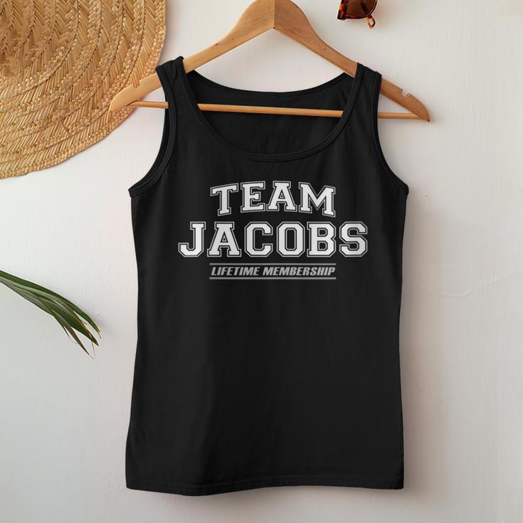 Women's Team Jacobs Proud Family Name Surname With-Neck Tank Top Frauen Lustige Geschenke