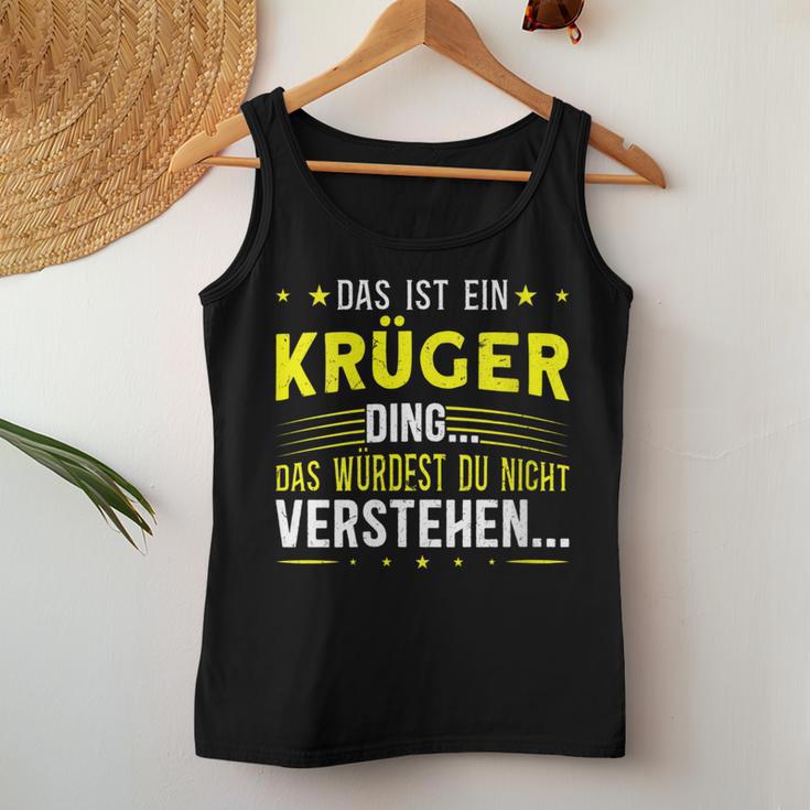 Women's With-Neck Das Ist Ein Krüger Tank Top Frauen Lustige Geschenke