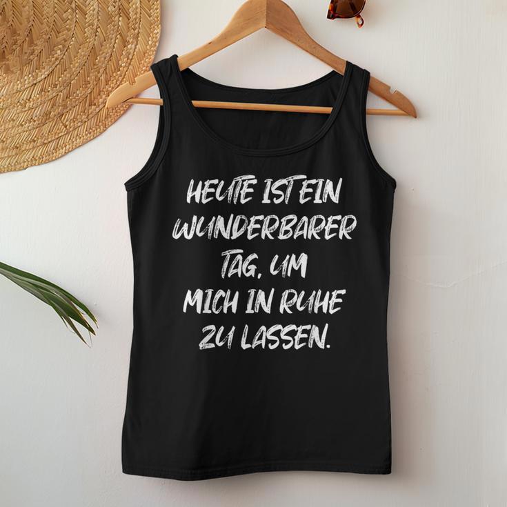 Wunderbarer Tag Mich In Ruhe Zu Lassen Women's Tank Top Frauen Lustige Geschenke