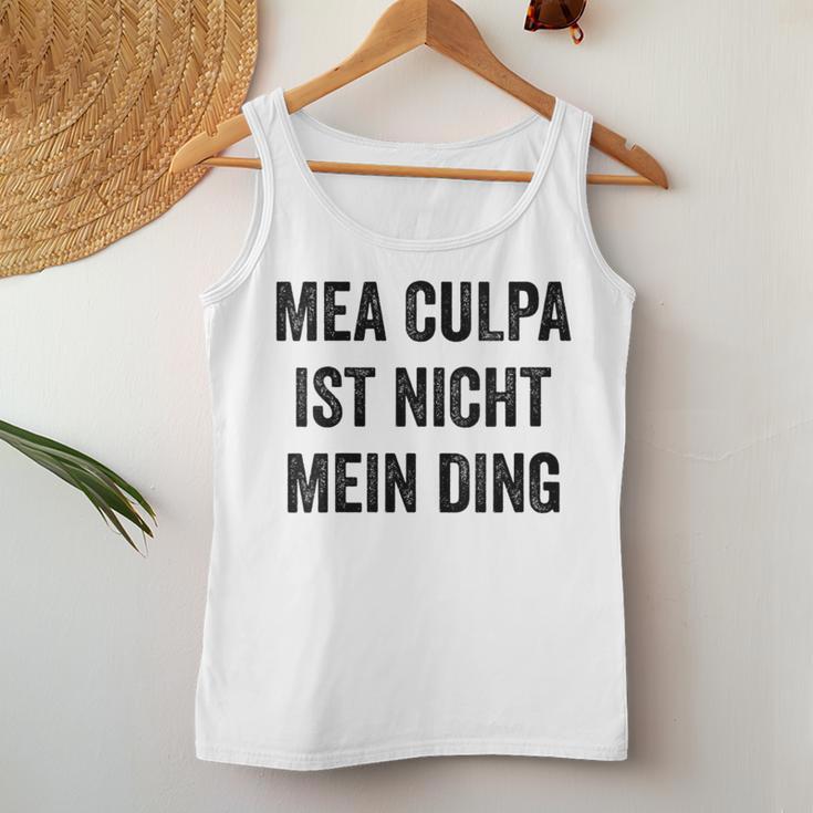 Women's Mea Culpa Ist Nicht Mein Ding Blue Tank Top Frauen Lustige Geschenke