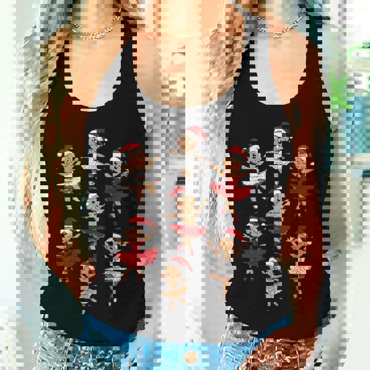 Ballet Dancer Gingerbread Christmas Dance Teacher Girl Women Women Tank Top Gifts for Her