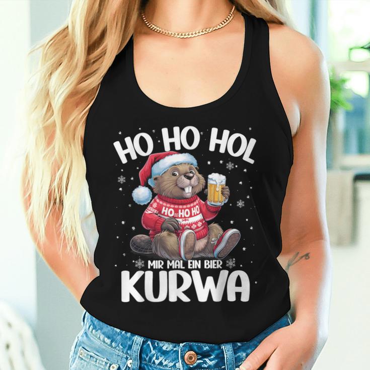 Bòbr Kurwa Christmas Jumper Polish Beer Bober Xmas Kurwa Red Tank Top Frauen Geschenke für Sie