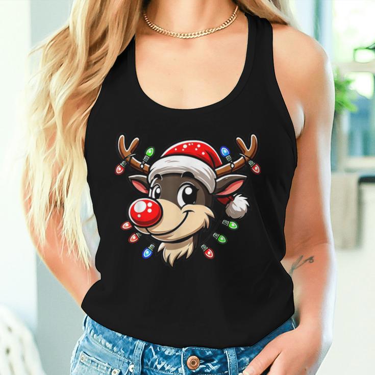 Christmas Children Reindeer Red Nose Xmas Tank Top Frauen Geschenke für Sie