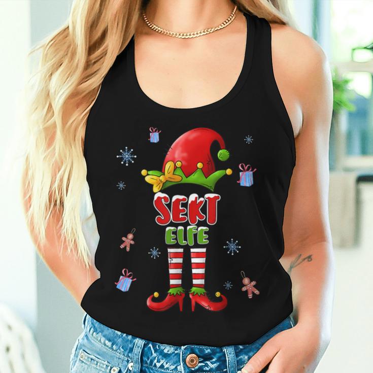 Christmas Outfit Sparkling Wine Elf Christmas Tank Top Frauen Geschenke für Sie