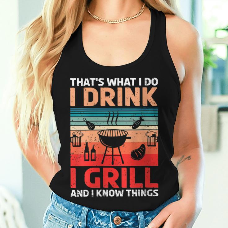 Damen Bbq Beer Freedome Das Ist Was Ich Trinke Und Weiß Dinge Mit-Ausschnitt Tank Top Frauen Geschenke für Sie