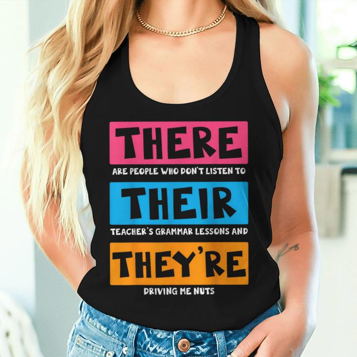 English Teacher Grammar Tank Top Frauen Geschenke für Sie