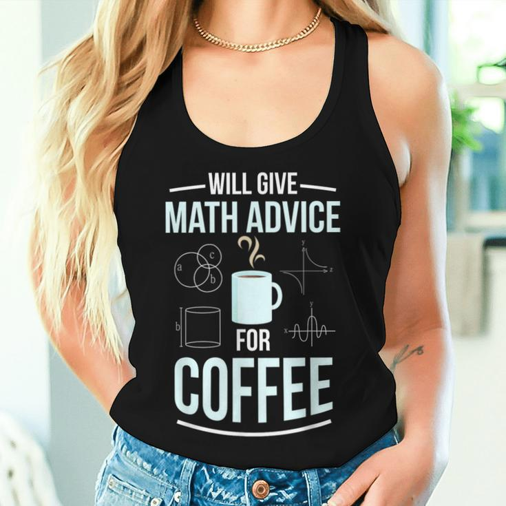 Gibt Mathe-Tipps Zum Kaffee Math Teacher Tank Top Frauen Geschenke für Sie