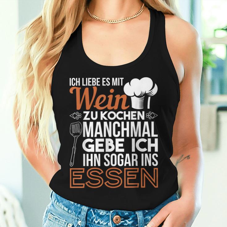 Ich Liebe Es Mit Wein Zu Kochkoch I Love It With Wine Tank Top Frauen Geschenke für Sie