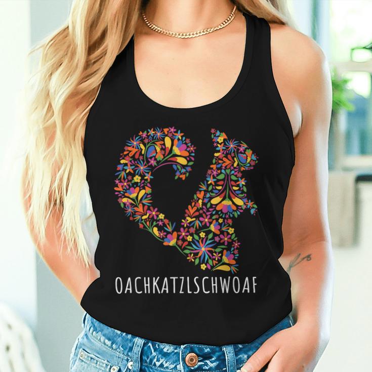 Oachkatzerlschwoaf Squirrel Tail Flowers Tank Top Frauen Geschenke für Sie