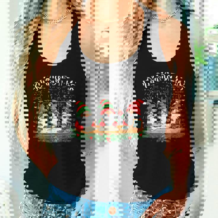 Poly-Gnome-Ials Math Teacher Pun Algebra Polynomial Women Tank Top Gifts for Her