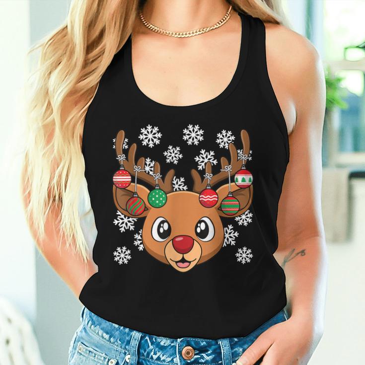 Reindeer Christmas Xmas Women's Children's Tank Top Frauen Geschenke für Sie