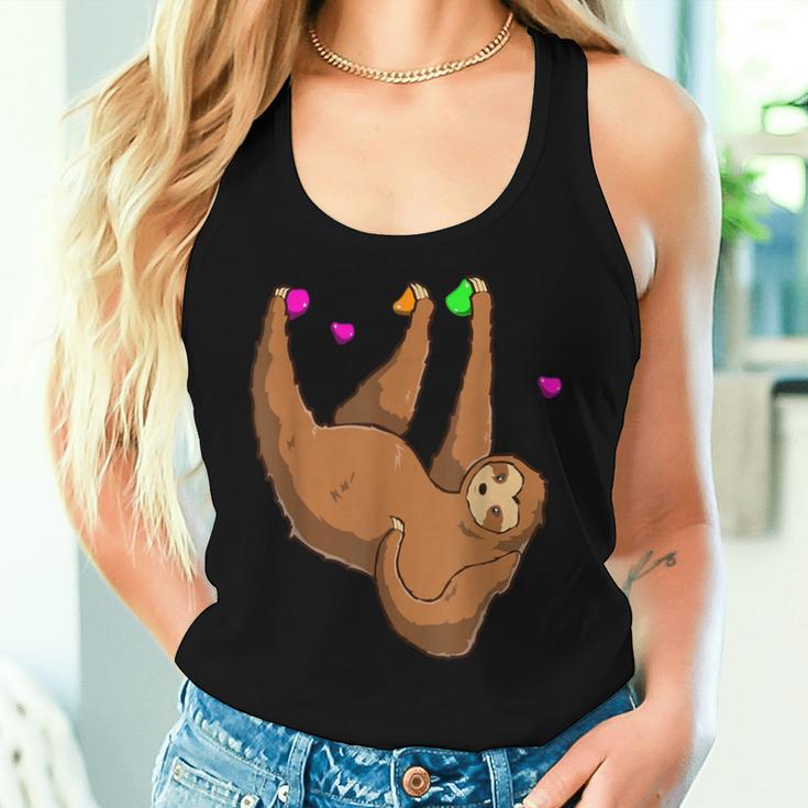 Sloth Climbing Bouldering Tank Top Frauen Geschenke für Sie