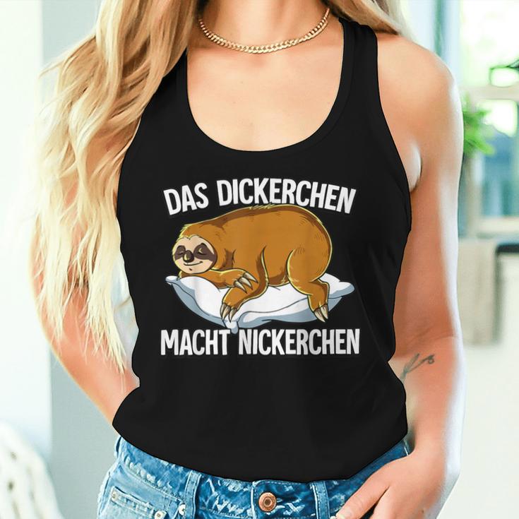 Sloth Das Dickerchen Macht Ein Naperchen Tank Top Frauen Geschenke für Sie