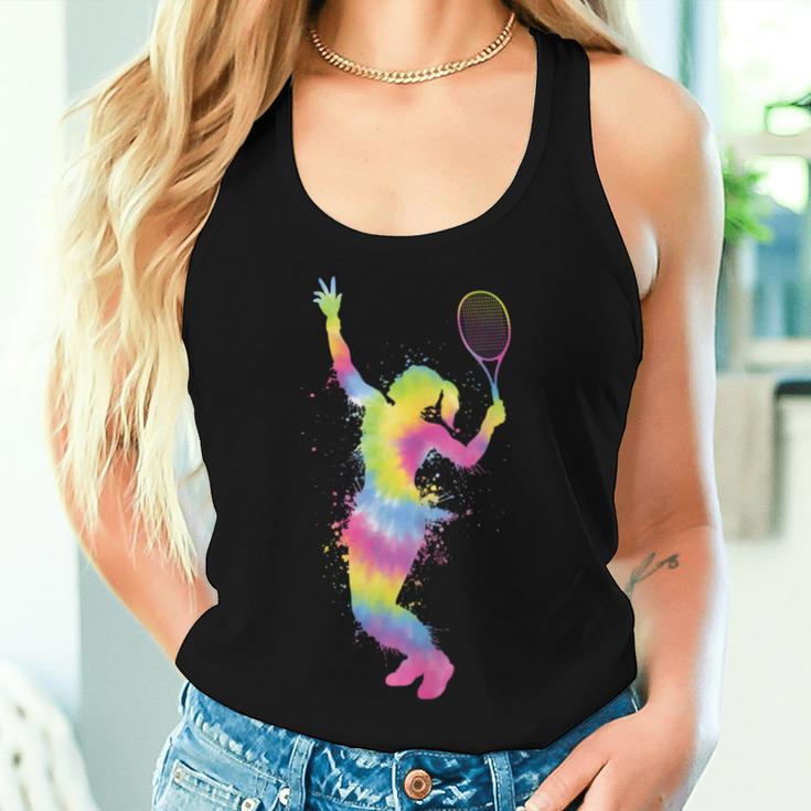 Tennis Player Splash Tennis Teacher Women's Girls Tank Top Frauen Geschenke für Sie