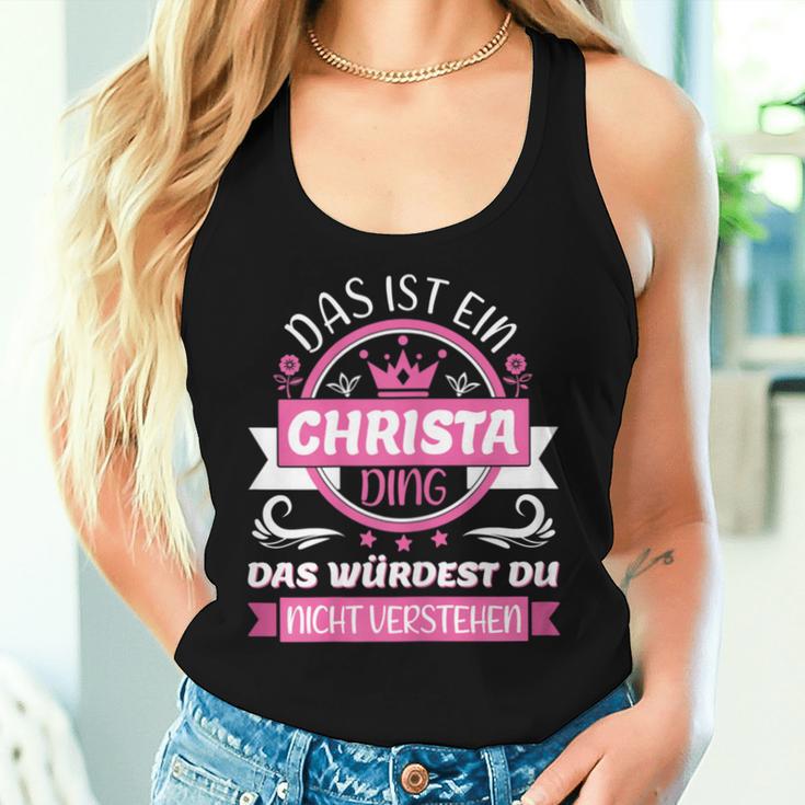 Women's Christa Name First Name Day Das Ist Ein Christa Ding S Tank Top Frauen Geschenke für Sie