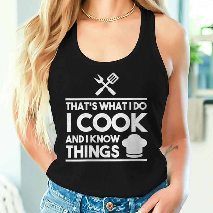 Women's Cooking Koch Das Ist Was Ich Mache Ich Koche Und Weiß Dinge Tank Top Frauen Geschenke für Sie