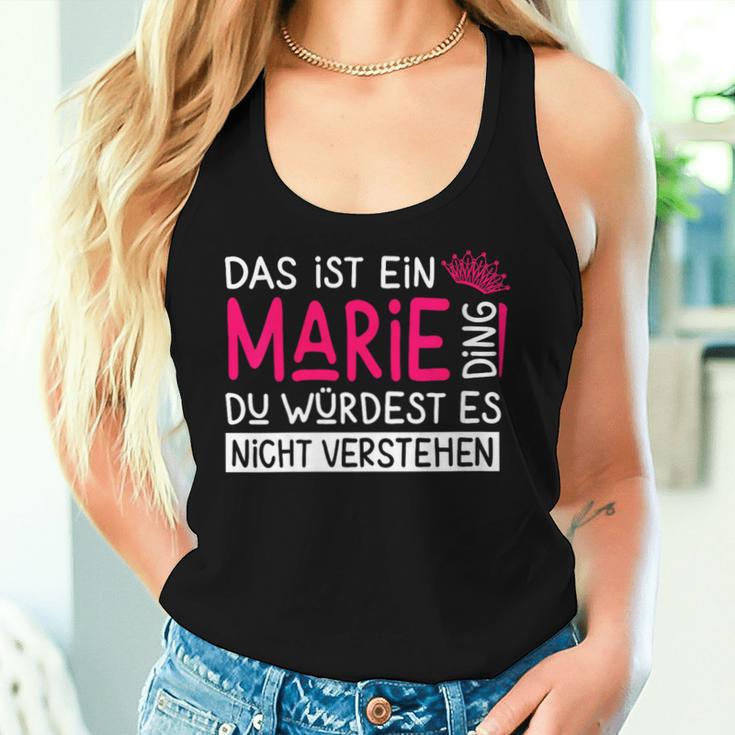 Women's First Name Marie Name Day Saying Das Ist Ein Birgit Ding With-Neck S Tank Top Frauen Geschenke für Sie