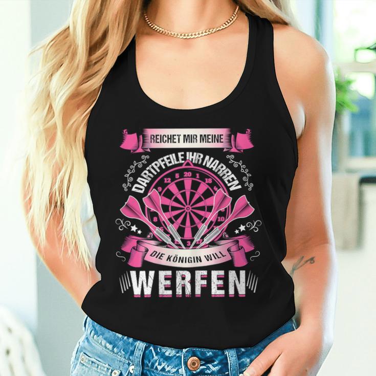 Women's Reichet Mir Dartpflights Ihr Jester Die Queen Will Throw Tank Top Frauen Geschenke für Sie