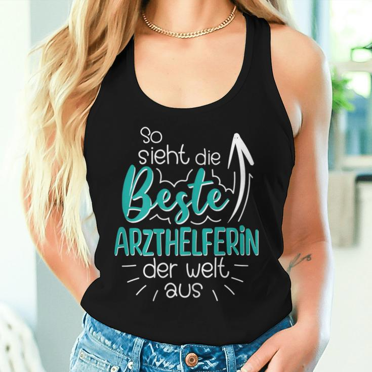 Women's So Sieht Die Beste Arzhelferin Der Welt Aus Mfa Tank Top Frauen Geschenke für Sie