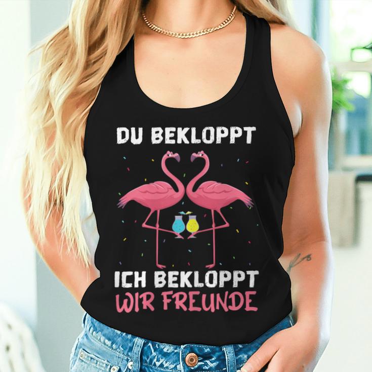 Women's Wine Sparkling Wine Prosecco Du Bekloppt Ich Bekloppt Wir Friends S Tank Top Frauen Geschenke für Sie