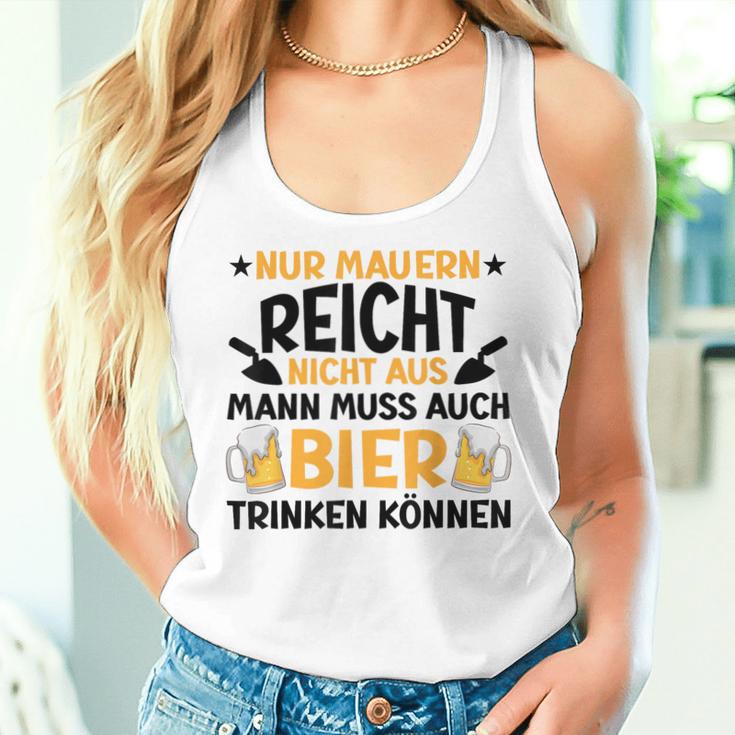 Maurer Beer Slogan Blue S Tank Top Frauen Geschenke für Sie