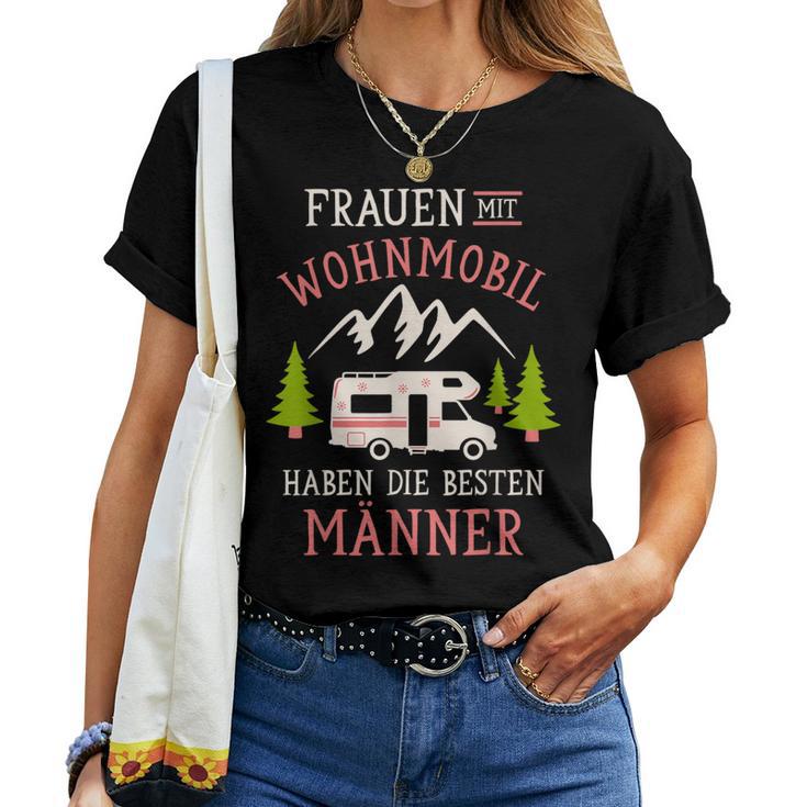 Camping Frauen Mit Wohnmobil Haben Die Besten Männer Camper T-shirt Frauen