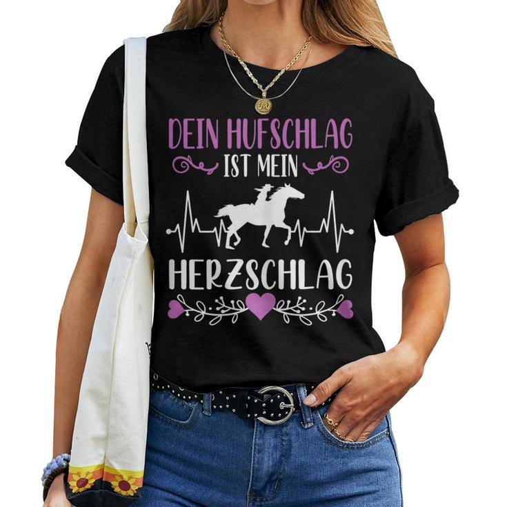 Dein Houfschlag Ist Mein Herzschlag Pferdede Girls' T-shirt Frauen