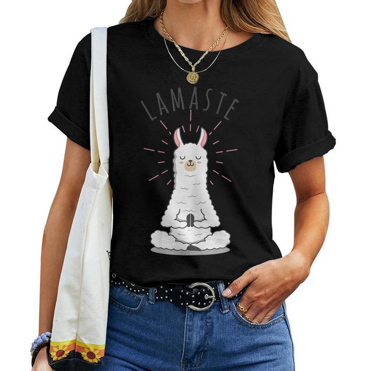 Women's Llamaste Kawaii Lama Yoga Namaste T-shirt Frauen